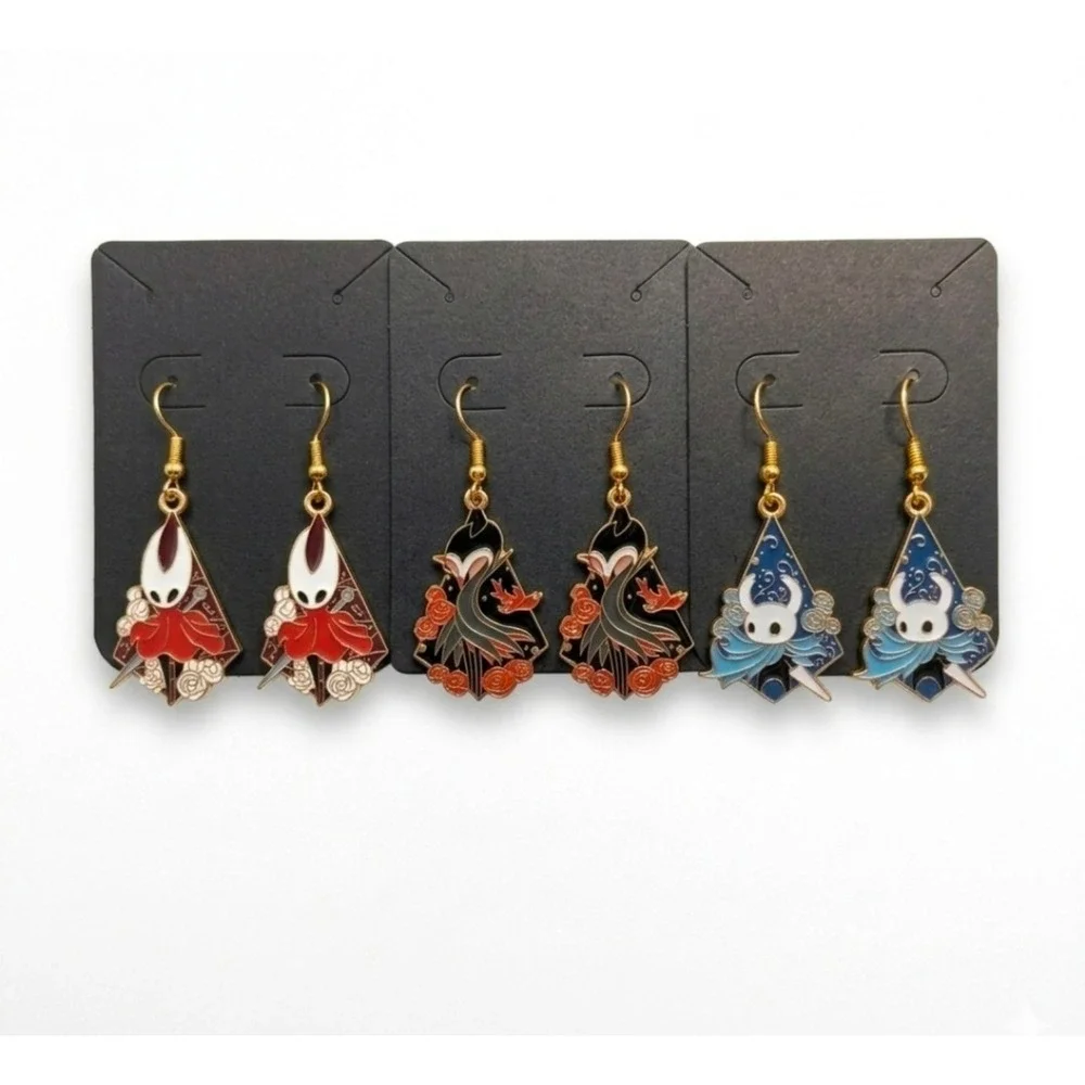 Set of 3 The Knight Hornet Troupe Master Grimm Hollow Knight Earrings Handmade